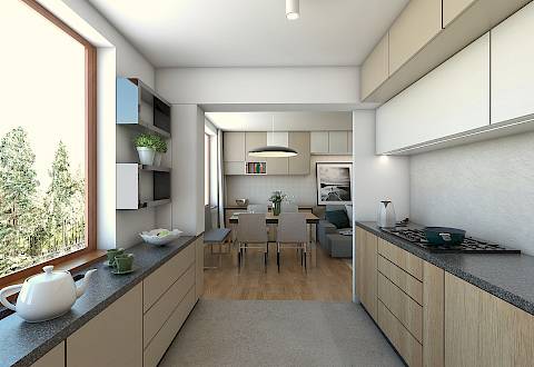Interiérový design: Návrh minimalistické kuchyně v Brně